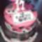 Emeletes vörösbársony  születésnapi torta