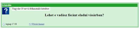 Mióta tud a fácán vadászni!