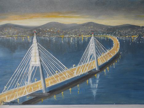 Újpesti híd este