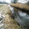 Zsejkei csatorna a mentett oldali vízpótlórendszer részeként kap vízpótlást, Lipót 2019.01.25.-én 1