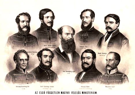 1848-49_Batthyany-kormany - Batthyány-kormány tagjai