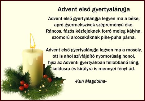 Advent első gyertyalángja