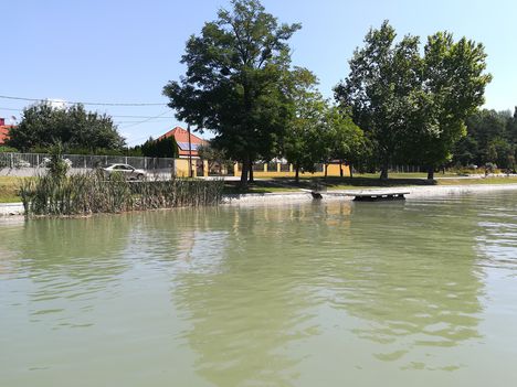 Halászi község belterületén a Mosoni-Duna bal partja, Halászi 2019. július 24.-én 12