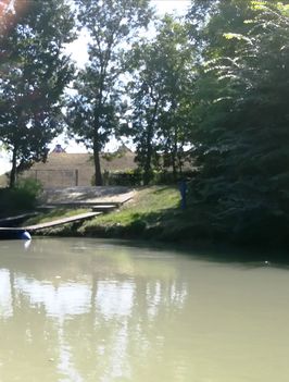 Mosoni-Duna a Feketeredei ivóvízbázisnál, Mosonmagyaróvár 2019. július 24.-én 2