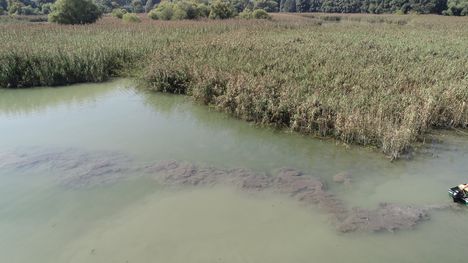 Az Öntési tó belseje drónfelvétele, Ásványráró 2020.09.14-én 1