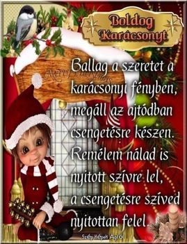 Karácsonyt várjad.