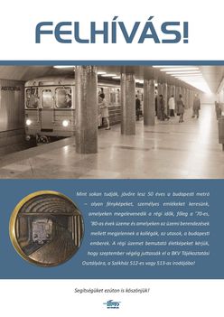 2020-ban lesz 50 éves a budapesti metró: fényképeket, életképeket keres a BKV (felhívás)