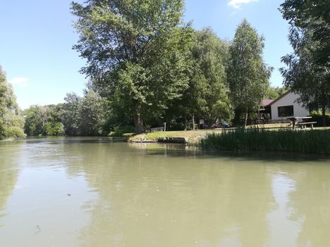 A Mosoni-Duna folyó a Cvika Camping melletti szakaszon, Kimle 2019. július 24.-én 1