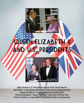 George Bush és a királynő