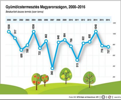 Gyümölcstermesztés 2000-2006