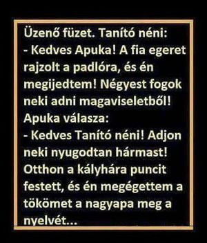 Üzenőfüzet !