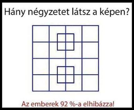 Hány négyzetet látsz !