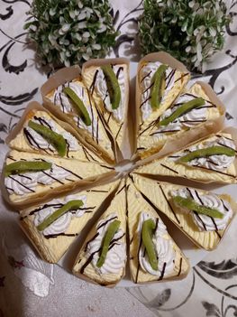 Citromos túrós torta szeletek