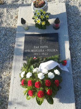 Zak Piotr lengyel menekült síremléke a Püski temetőben, 2019. szeptember 29.-én