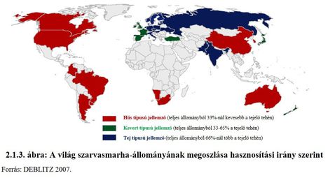 Szarvasmarha hasznosítás szerint