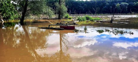 Öntési tó leeresztő zsilipjének a környezete, Ásványráró 2023.09.01-én