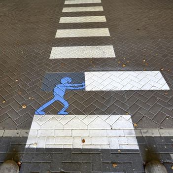 Zebra (pedestrian street art in Europe by Oakoak)_04