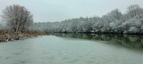 Téli díszben a Zátonyi Duna-ág, Dunakiliti 1