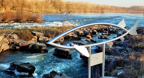 Halátjáró (hallépcső) az Ásványi Duna-ágon 2024.01.10