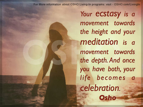 „Az extázisod az egy mozgás a magaslatok felé, a meditációd pedig egy mozgás...”