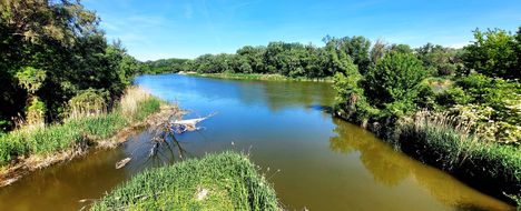 Szigetköz, a revitalizált Szigeti Duna-ág Dunakilitinél 2