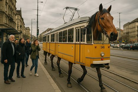 Amikor végre megérkezik a villamos pót ló