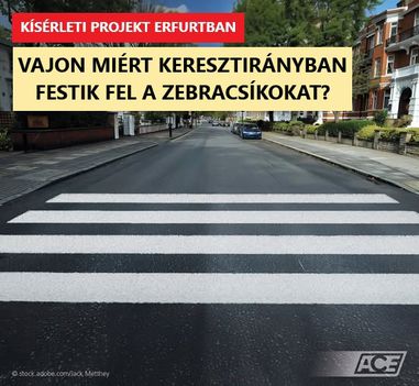 Újragondolják a zebrák csíkozását a németországi Erfurt városában