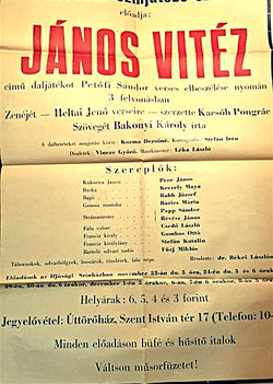 János vitéz plakát 1957.