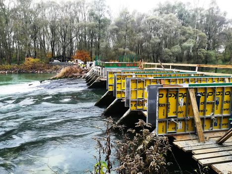 Szent Kristóf híd és vízszintszabályozó műtárgy átépítése, Kisbodak 2019.11.15.-én