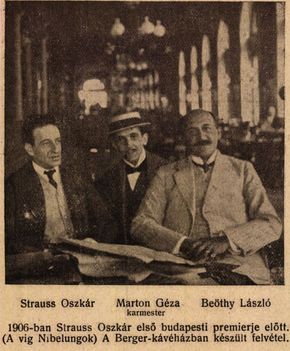 Oscar Strauss osztrák operettszerző Színházi Élet 1916