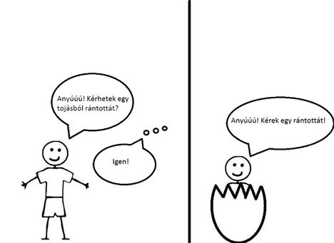 Tojásból kérek rántottát!