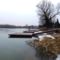 Úszóművek a Mosoni-Duna partján, Mosonmagyaróvár 2017. február 10.-én 2