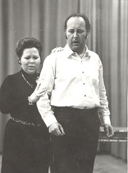 Renata Scotto és Ilosfalvy Róbert a Lammermoori Lucia próbáján (1971)