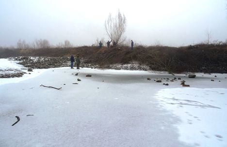 Téli kisvizes időszak az Erdei Duna-ágon, Lipót 2017. február 03.-án 3