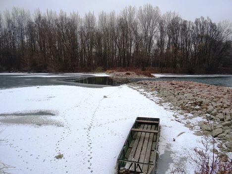 Jeges állapotok a Tilosi vízszintszabályozó műtárgynál, Ásványráró 2017. január 31.-én 3