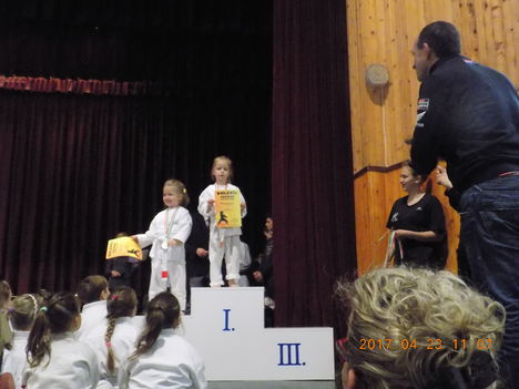 Nellike az unokánk karate versenyen volt