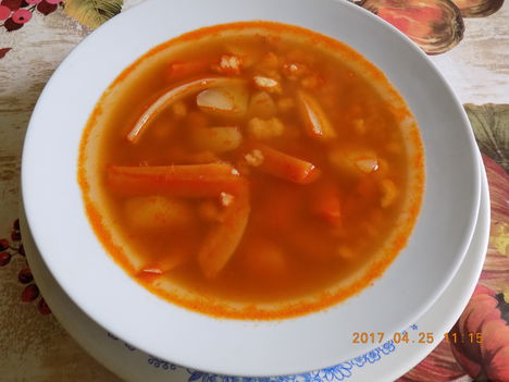 Pirított tarhonya leves