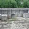 Fel nem használt előregyártott betonkockák a Dunakiliti duzzasztóműnél, Dunakiliti 2017. április 27.-én 2