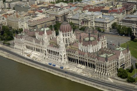 Légifotó sétarepülés folyamán: Budapest panoráma