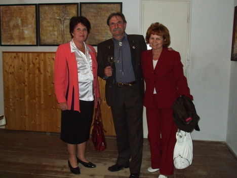 Wandraschek Ferenc egyesületi elnök a látogatókkal