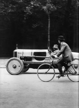 Jacques-Henri Lartigue, A racing Singer, Avenue des Acacias Paris, 1912, gelatin silver print, 12 x 16 inches, with JHL blind stamp in margin, price on request 