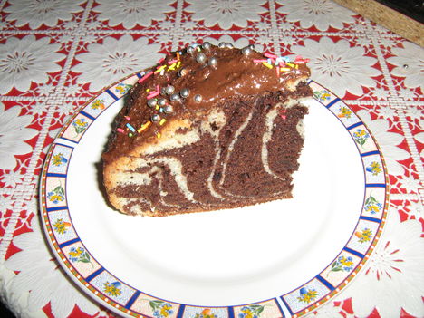 Zebra torta szelet 2