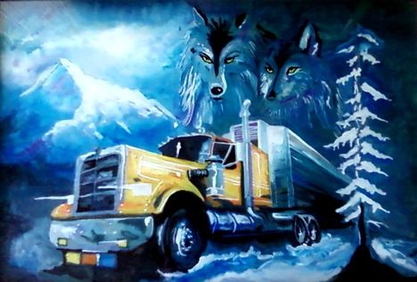 Kamion és farkasok