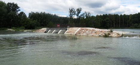 Farkaslyuki vízszintszabályozó műtárgy a Szigetközi hullámtéri vízpótlórendszerben, Ásványráró 2016. július 15.-én 1