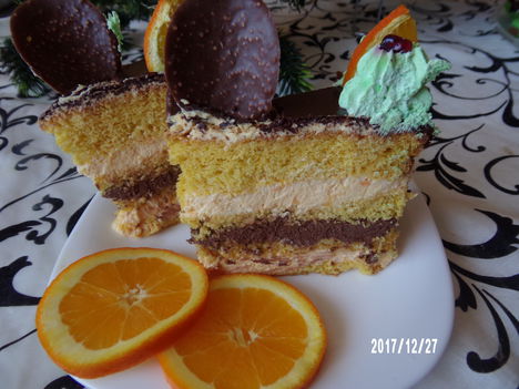 Narancsos torta szelet