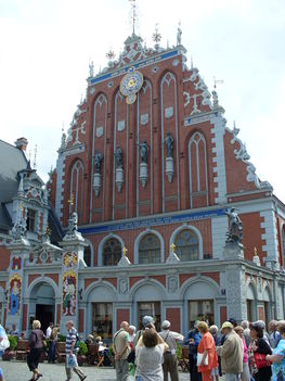 Lettország fővárosa, Riga, Fekete fejek háza (nőtlen kereskedők laktak itt)
