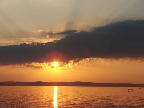 Balaton naplementéje, horgászokkal. 3