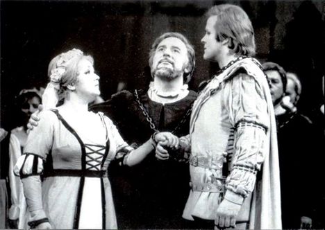 Molnár András, Sólyom Nagy Sándor és Kincses Veronika a Mesterdalnokok c. Wagner-operában