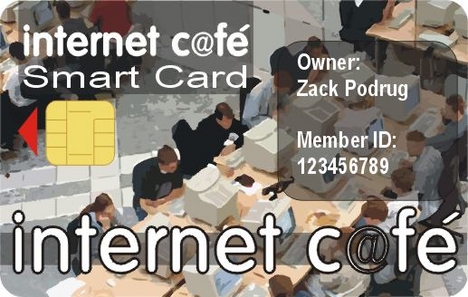 internet kávézós kártya