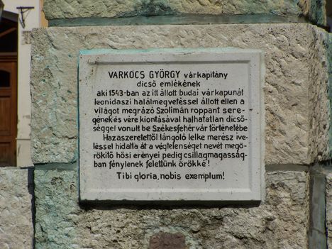 Varkocs emléktábla, Székesfehérvár